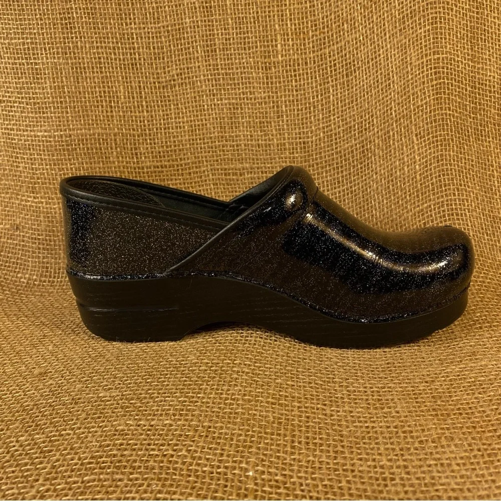 Dansko clogs black with sparkles leather professional womens size 8.5 EU 39 - Picture 4 of 13
